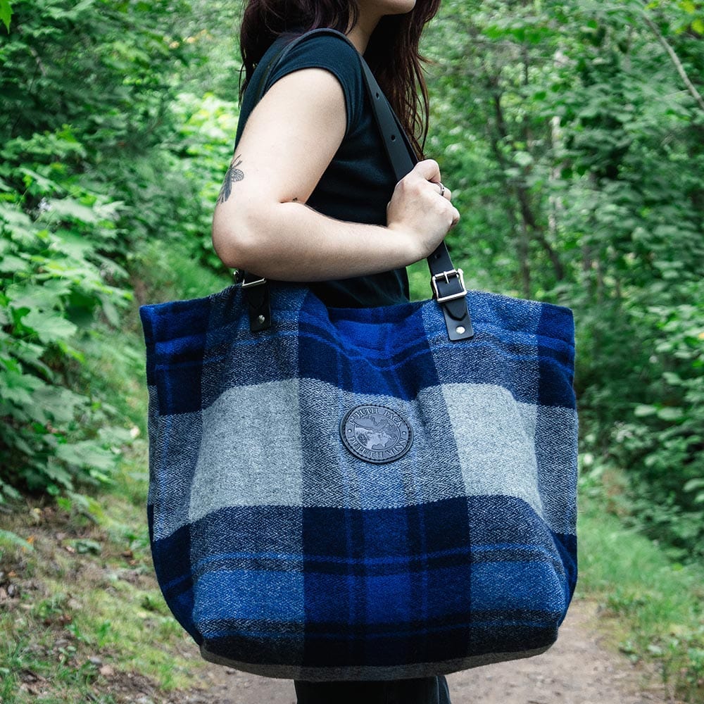 Market Wool & Leather Tote - Duluth Pack x Faribault Mill active Current Duffle Bags Sale Spot Clean
