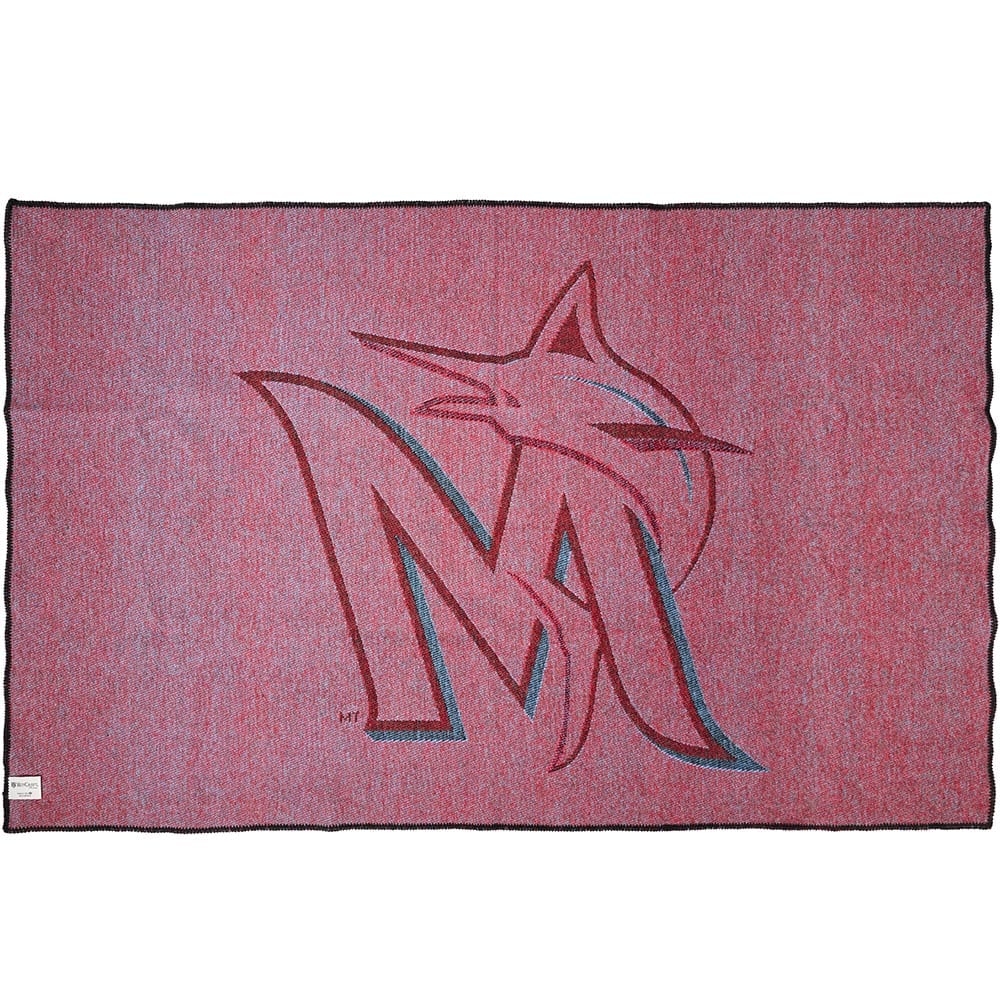 Miami Marlins Wool Throw Blanket active Current Dry clean or hand wash Full Price MLB New Lower Price personalization