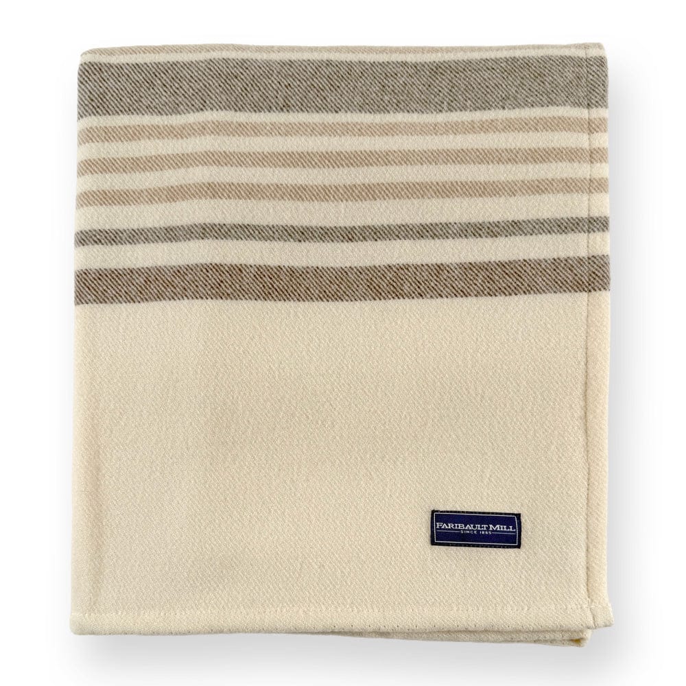 Marseille Wool Blanket - Brown active Current Full Full Price group-gallery King machine washable Marsailles Wool Blanket Queen Stripes Twin