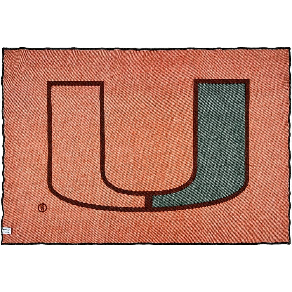 Miami Hurricanes Wool Throw active Current Dry clean or hand wash Full Price personalization