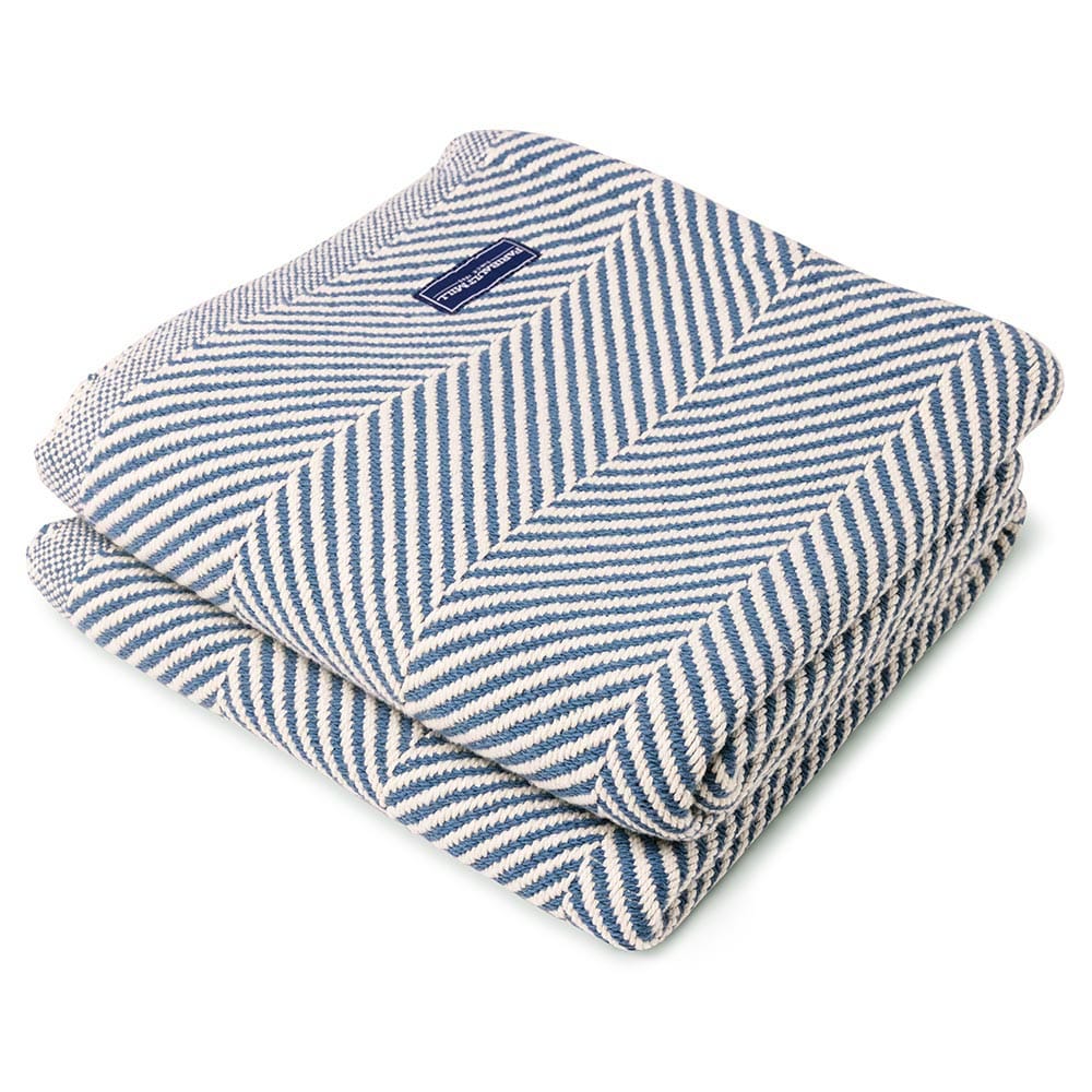 Monhegan Cotton Throw Without Fringe Indigo