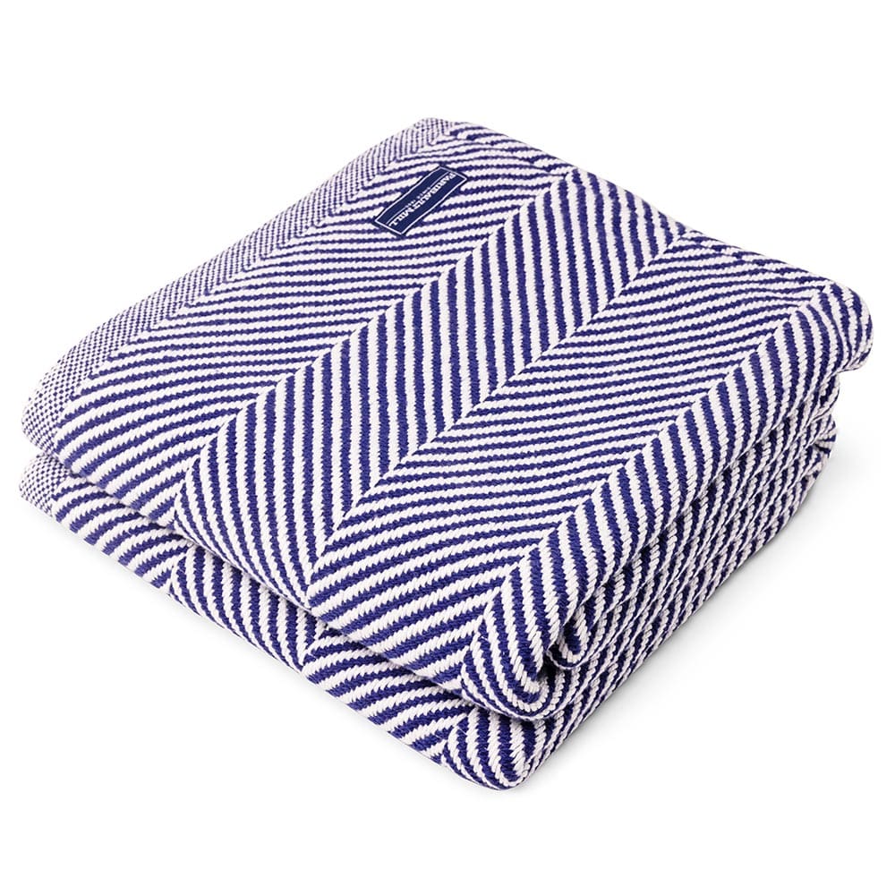 Monhegan Cotton Throw Without Fringe Navy