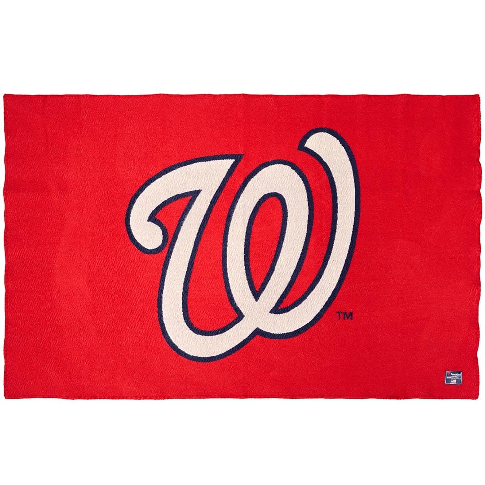 Washington Nationals Wool Throw Blanket Red active Current Dry clean or hand wash MLB personalization