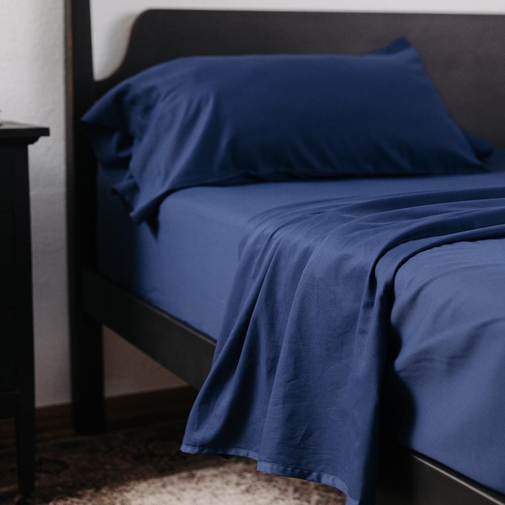 Sheet Set - Navy active Current Full Price group-gallery King machine washable Queen Sheet Set Solids Twin