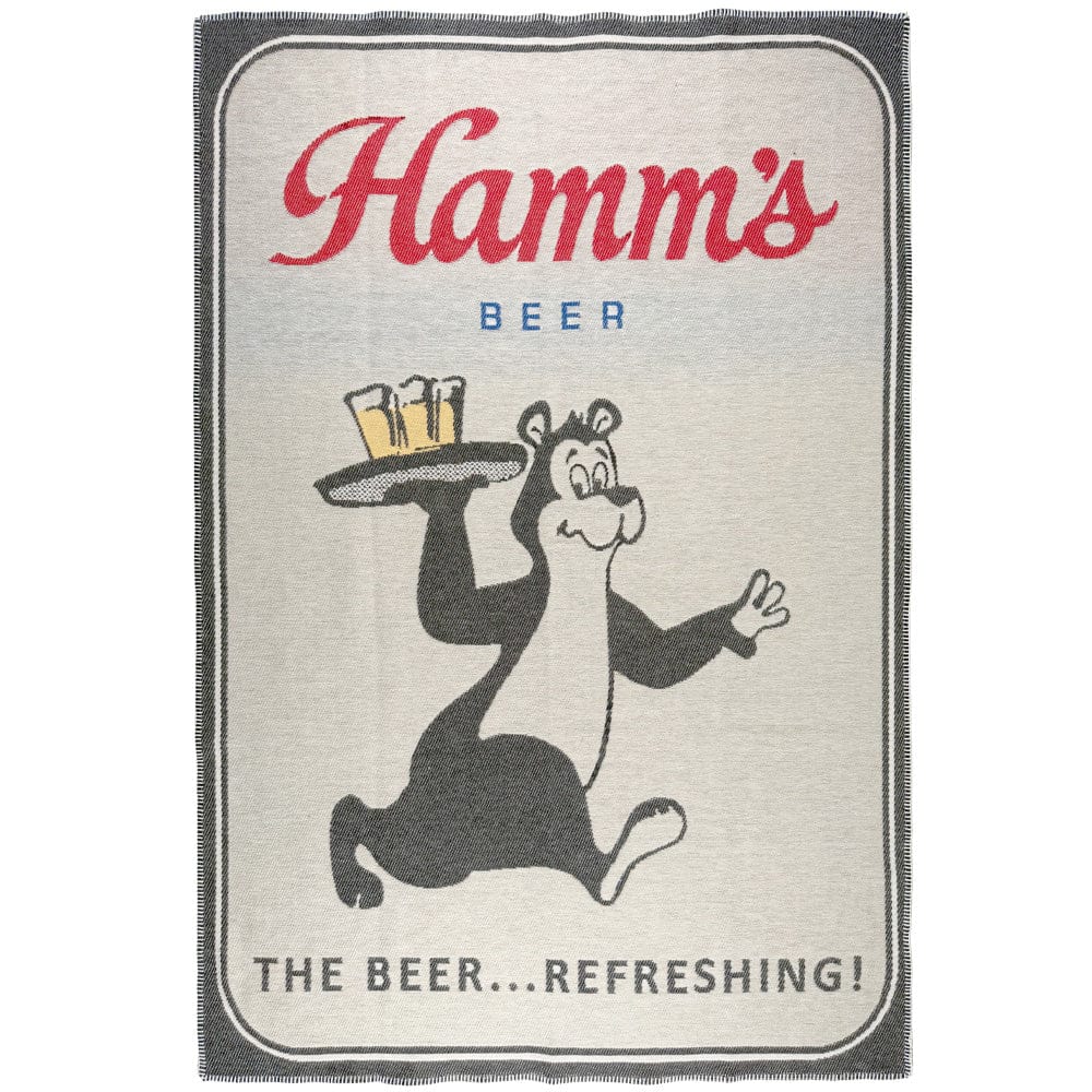 North Star Hamm's Beer Bear Bar Tender Throw 50" x 60" Current Full Price group-gallery Machine Washable New Lower Price Sale sustainable throws