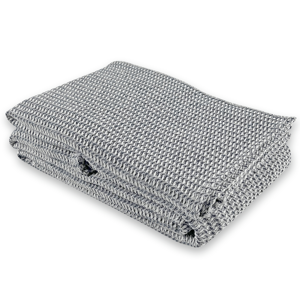 North Star Waffle Weave Blanket - Blue Current group-gallery Machine Washable north star sustainable