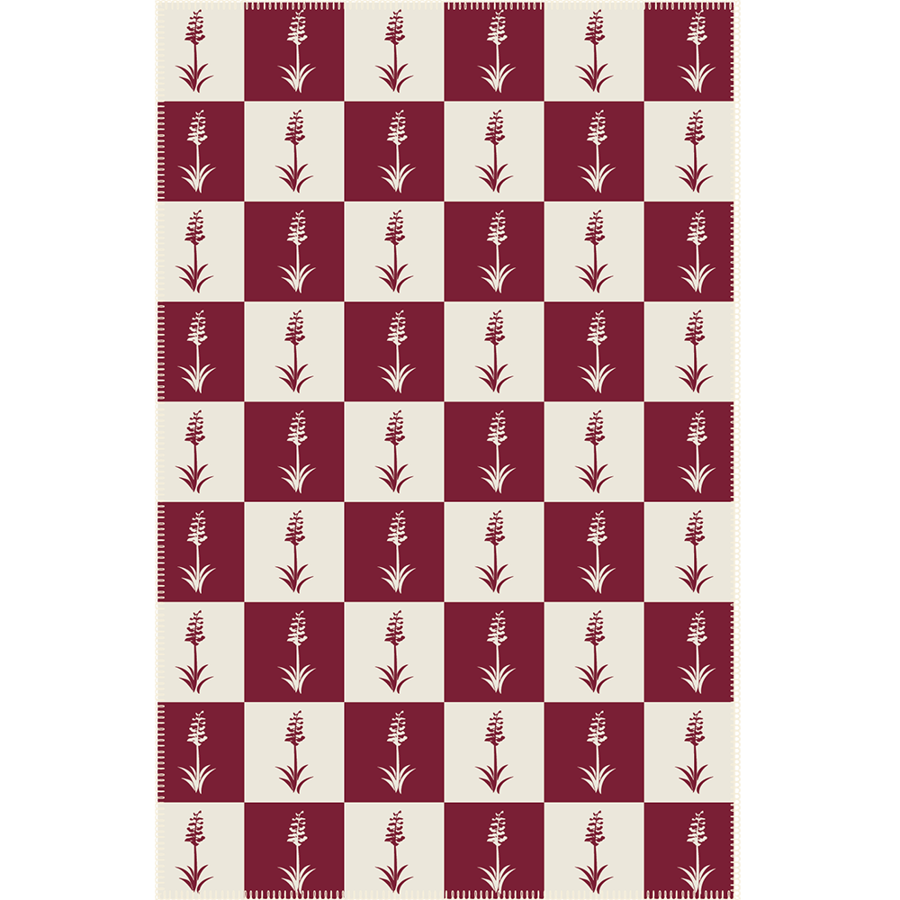 North Star Mirabel Custom Throw - Dark Red/White Dark Red Current Full Price group-gallery Machine Washable north star sustainable throws