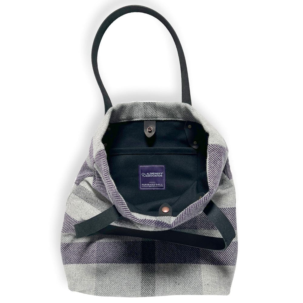Northfield Plaid Alzheimer's Purple Market Tote active Artist Collection Current Full Price