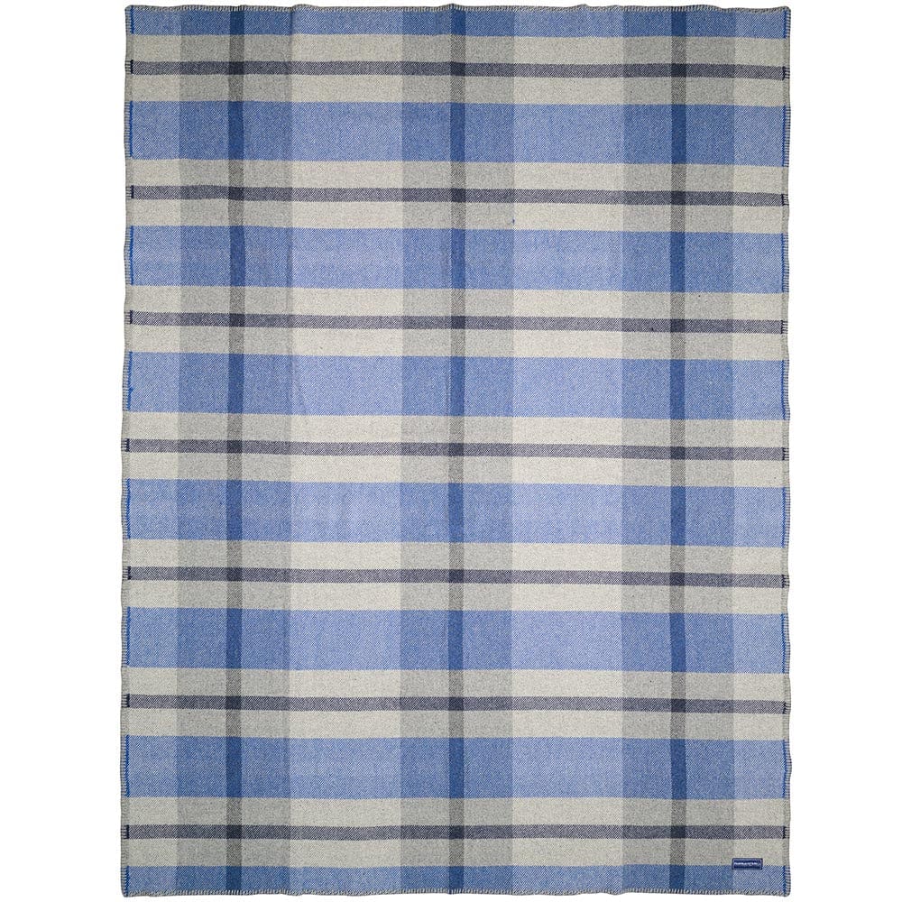 Northfield Plaid Wool Throw Blanket - Blue active Current Full Price group-gallery machine washable New Lower Price Northfield Plaid Wool Throw Patterns & Plaids