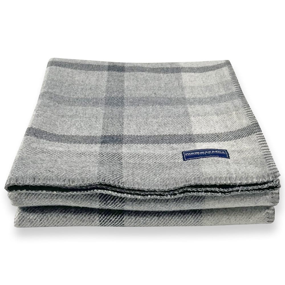 Factory Second Northfield Plaid Wool Throw Blanket - Gray active Current Factory Second Northfield Plaid Wool Throw group-gallery machine washable Patterns & Plaids