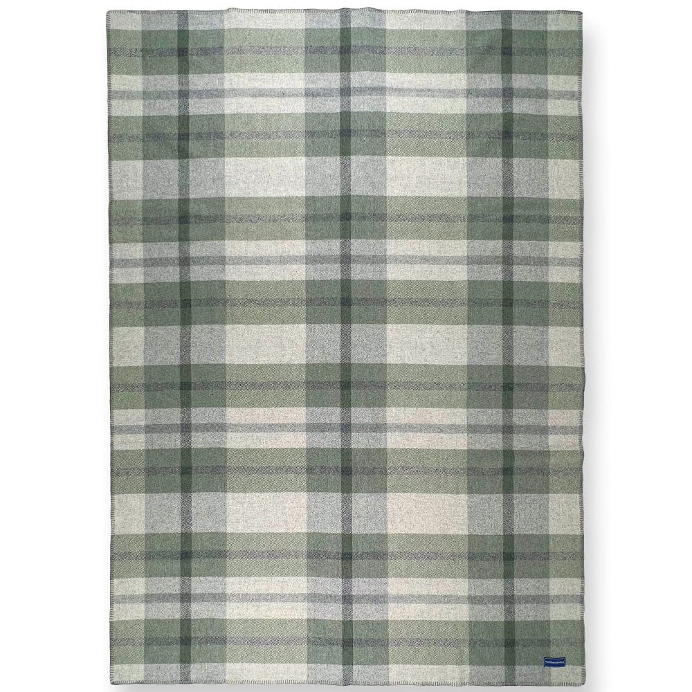 Factory Second Northfield Plaid Wool Throw Blanket - Sage Green active Current Factory Second Northfield Plaid Wool Throw group-gallery machine washable Patterns & Plaids