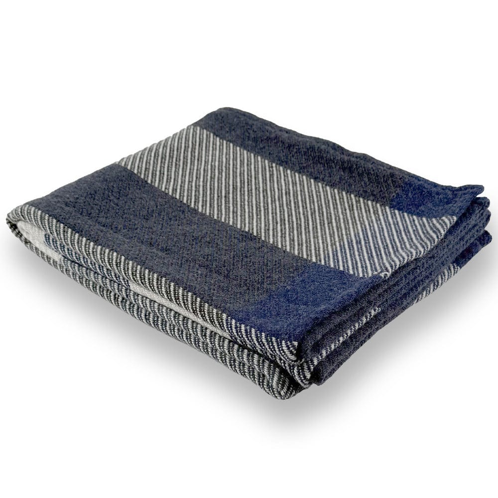 North Star Offset Plaid Throw - Blue 50" x 60" Current Full Price group-gallery Machine Washable North Star Offset Plaid Throw sustainable throws