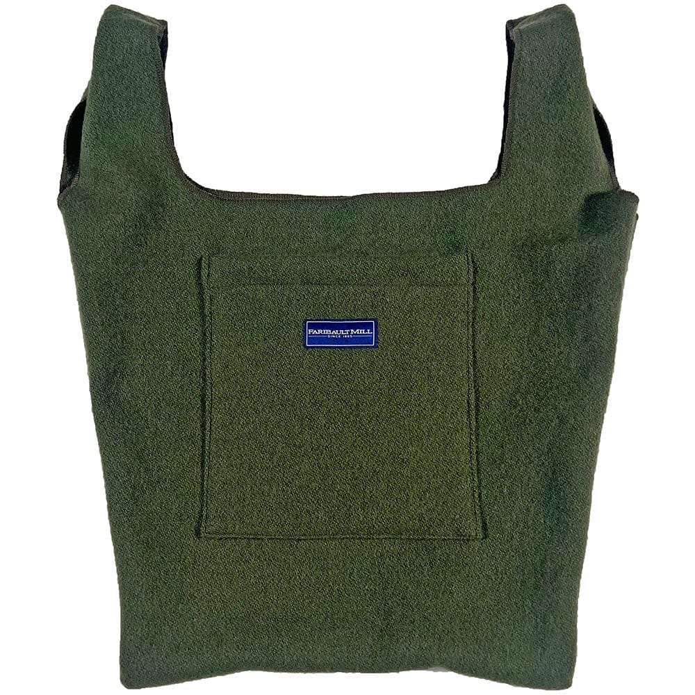 Reusable Wool Grocery Bag Olive active Current Hand wash