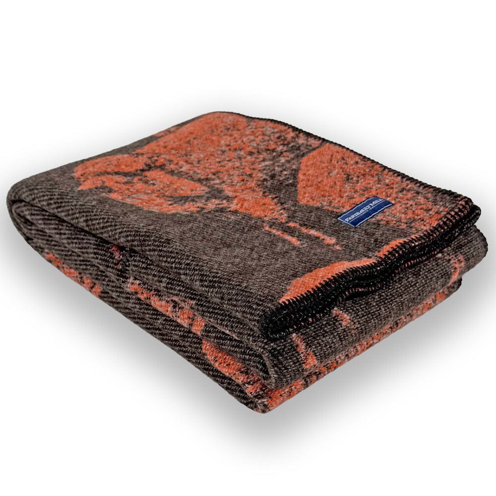 Limited Edition Sheep Wool Throw Orange active Current Dry clean or hand wash