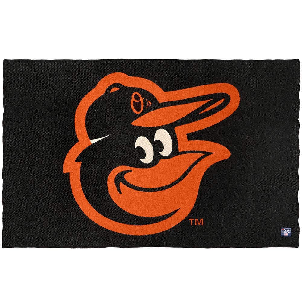 Baltimore Orioles Wool Throw Blanket Black active Current Dry clean or hand wash Full Price MLB New Lower Price personalization
