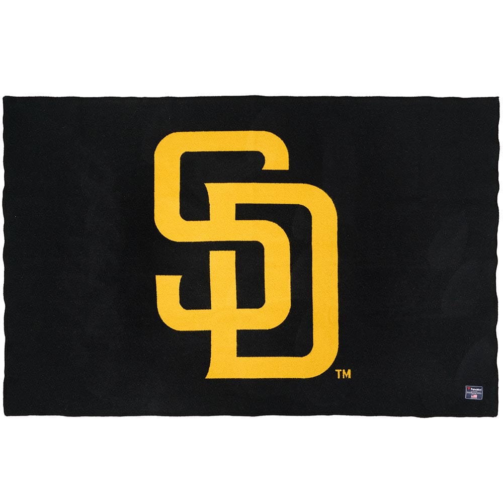 San Diego Padres Wool Throw Blanket Black active Current Dry clean or hand wash Full Price MLB New Lower Price personalization