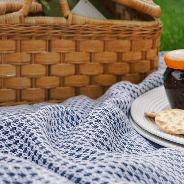 Factory Second North Star Crepe Throw - Blue Current group-gallery Machine Washable sustainable throws