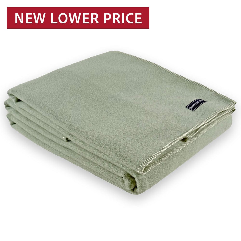 Pure & Simple Wool Blanket Seaglass Green active Current Full Full Price group-gallery King machine washable Pure & Simple Wool Blanket Queen Solids Twin