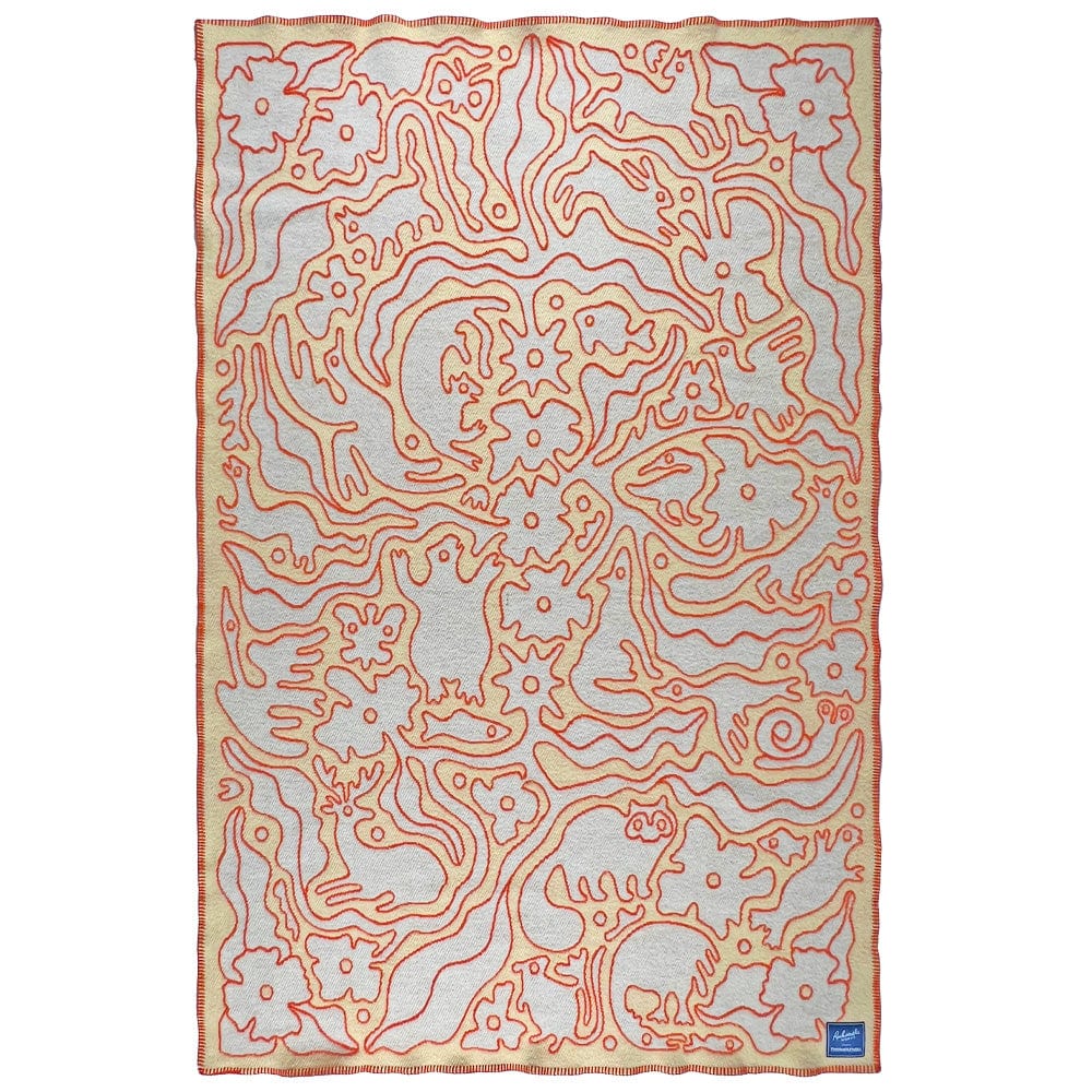 Rubinski Works Gidinawendimin Throw 48" x 68" active Artist Collection Current Dry clean or hand wash Full Price Rubinski Works Wool Throw