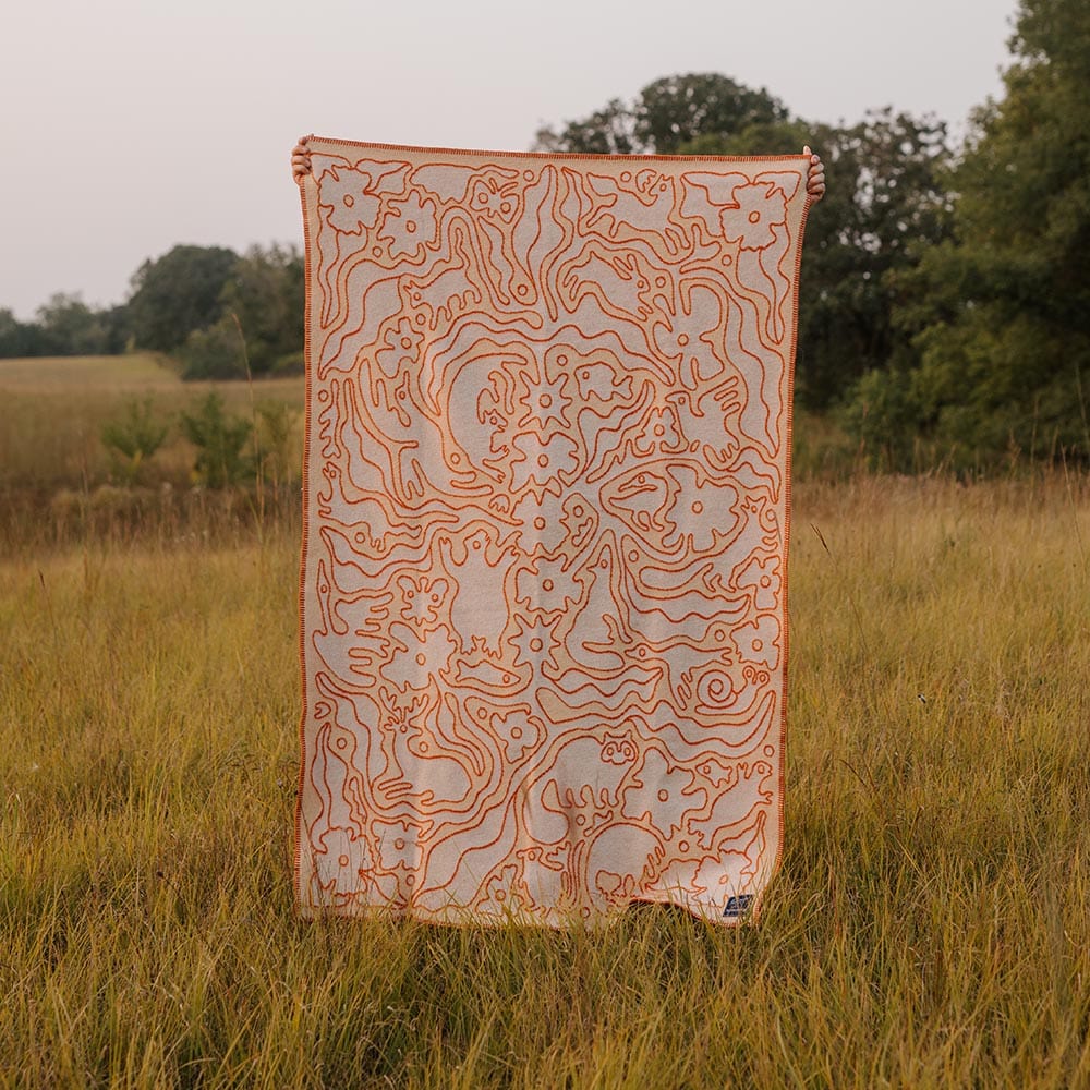 Rubinski Works Gidinawendimin Throw active Artist Collection Current Dry clean or hand wash New Lower Price Rubinski Works Wool Throw Sale
