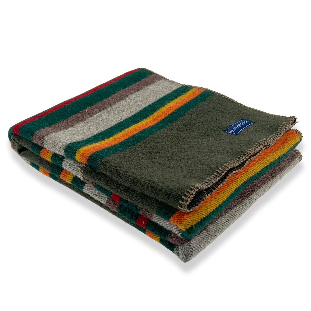 Santa Fe Wool Throw Blanket Olive active Current Full Price group-gallery machine washable New Lower Price