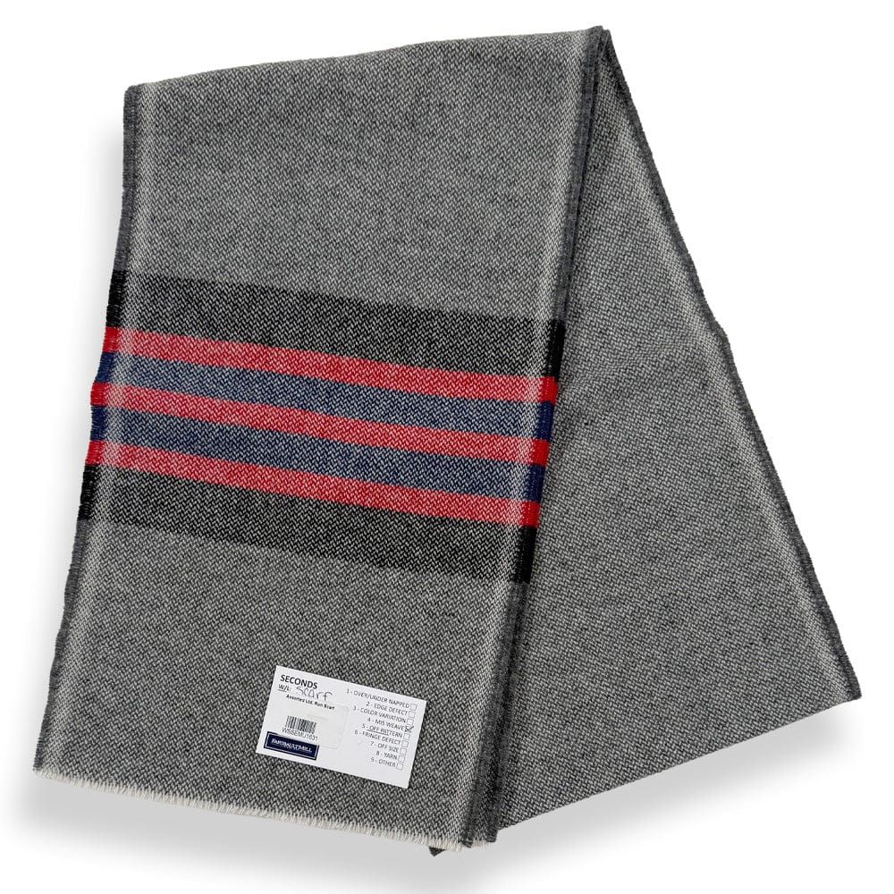 Factory Second Limited Run Striped Wool Scarf - Gray Gray active group-gallery