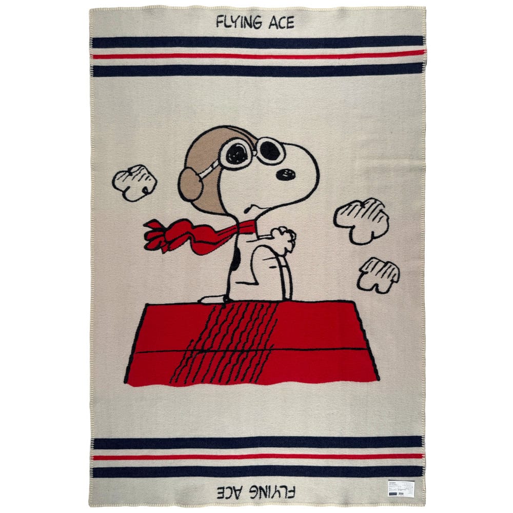 Factory Second Snoopy Flying Ace Wool Throw Blanket