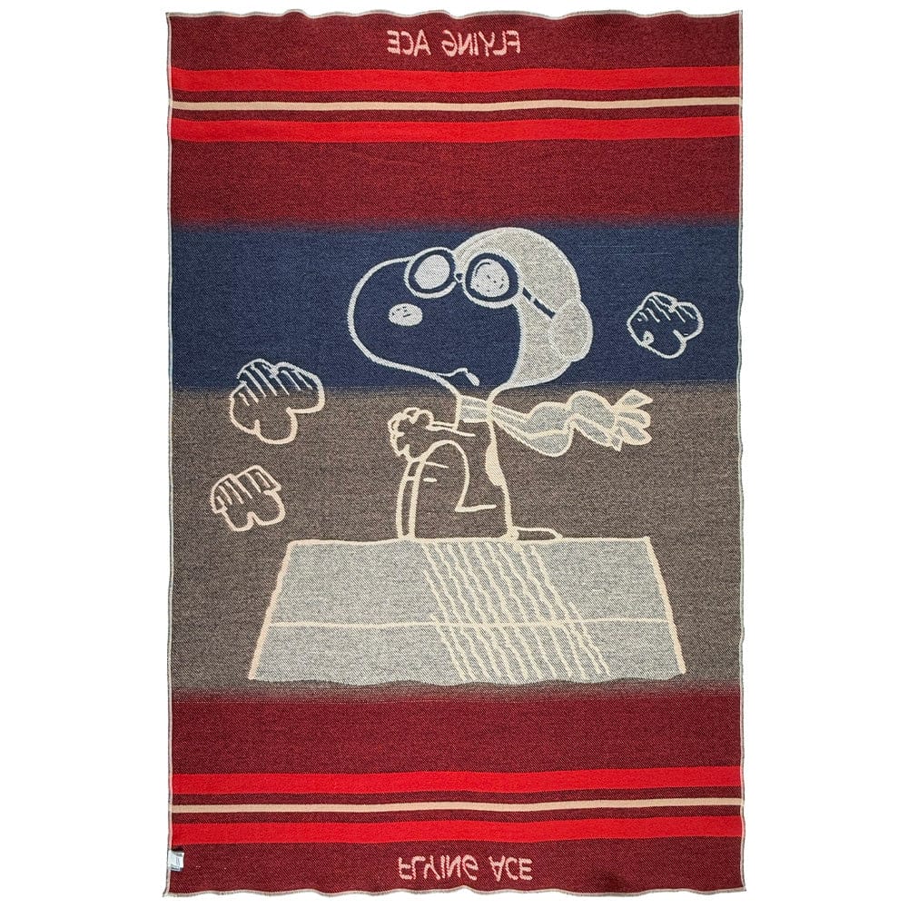 Factory Second Snoopy Flying Ace Wool Throw Blanket active Dry clean or hand wash Factory Second Peanuts Wool Throw Peanuts