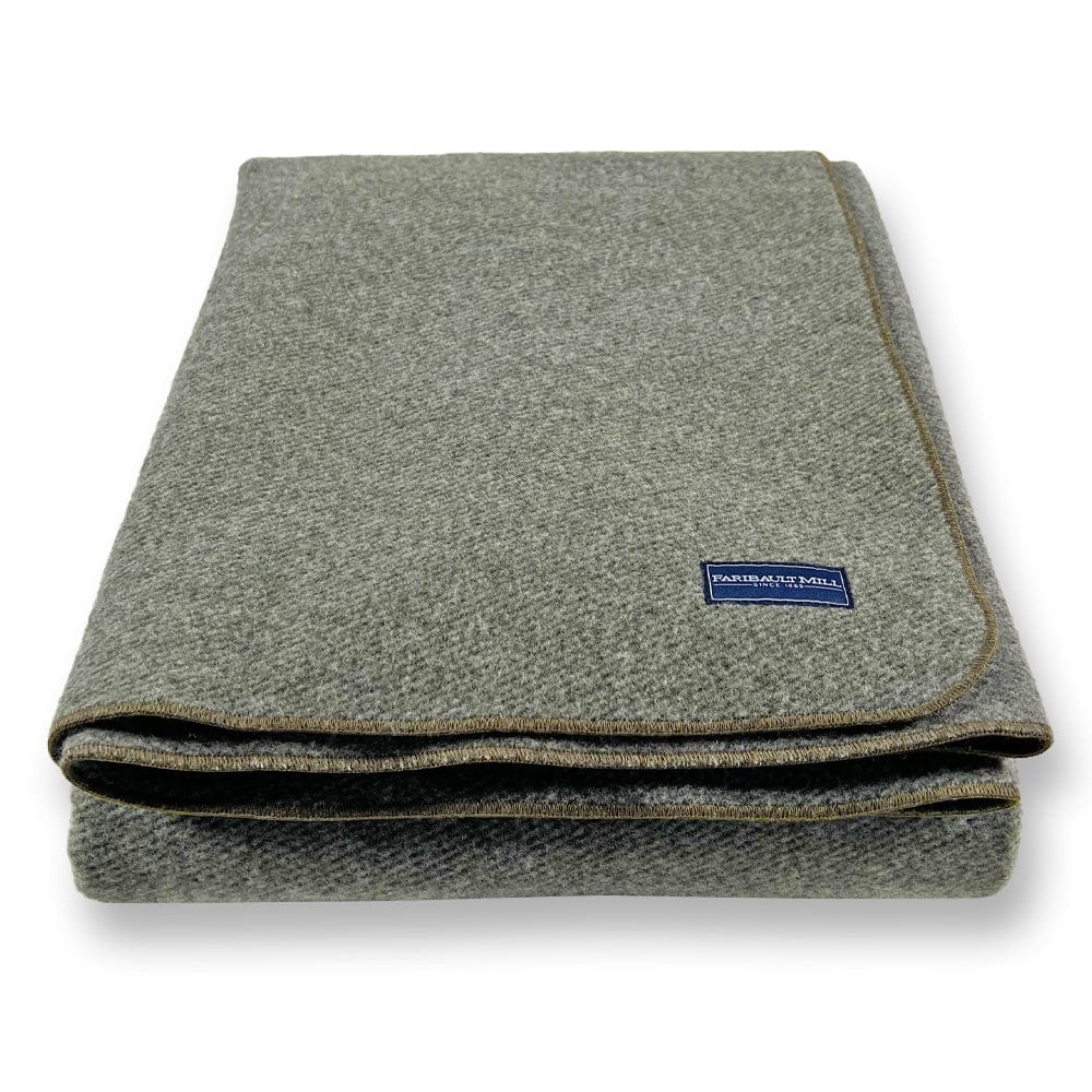 Summit Wool Blanket - Olive active Current Dry clean or hand wash Full group-gallery King New Lower Price personalization Queen Sale Solids Summit Wool Blanket Twin