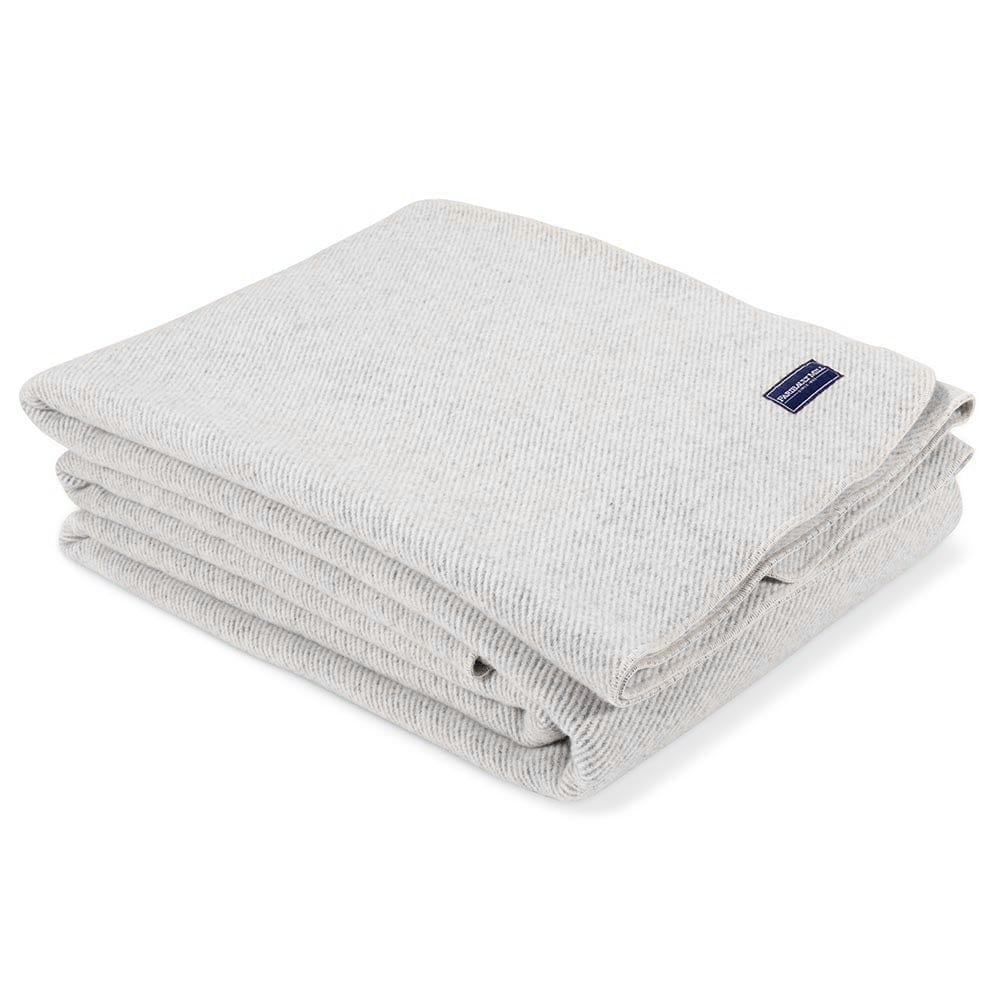 Summit Wool Blanket - Heather Natural active Current Dry clean or hand wash Full Full Price group-gallery King Queen Solids Summit Wool Blanket Twin