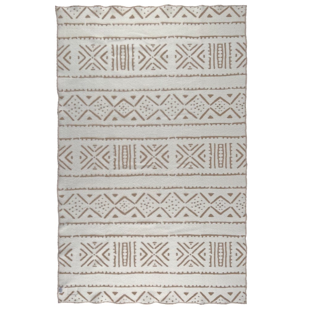 Tayo Onadein Kuba Wool Throw Blanket - Tan active Artist Collection Current Dry clean or hand wash Full Price Tayo Onadein Wool Throw