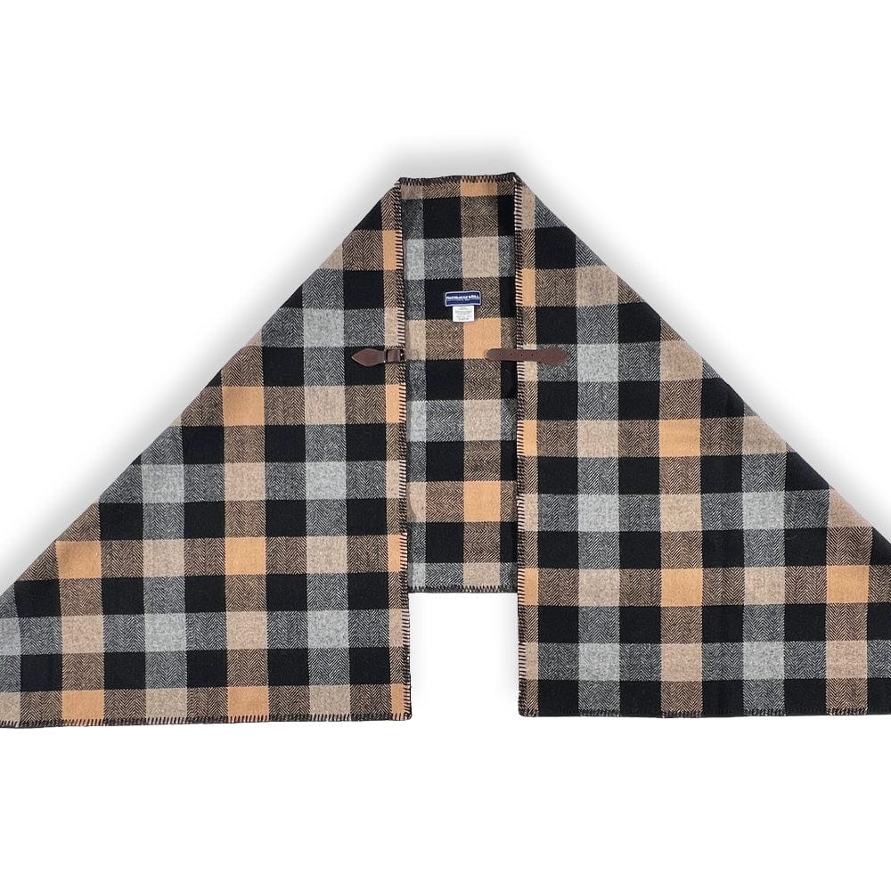 Tri-Color Buffalo Check Buckled Wrap - Heritage Beige active Current Dry clean or hand wash Patterns & Plaids