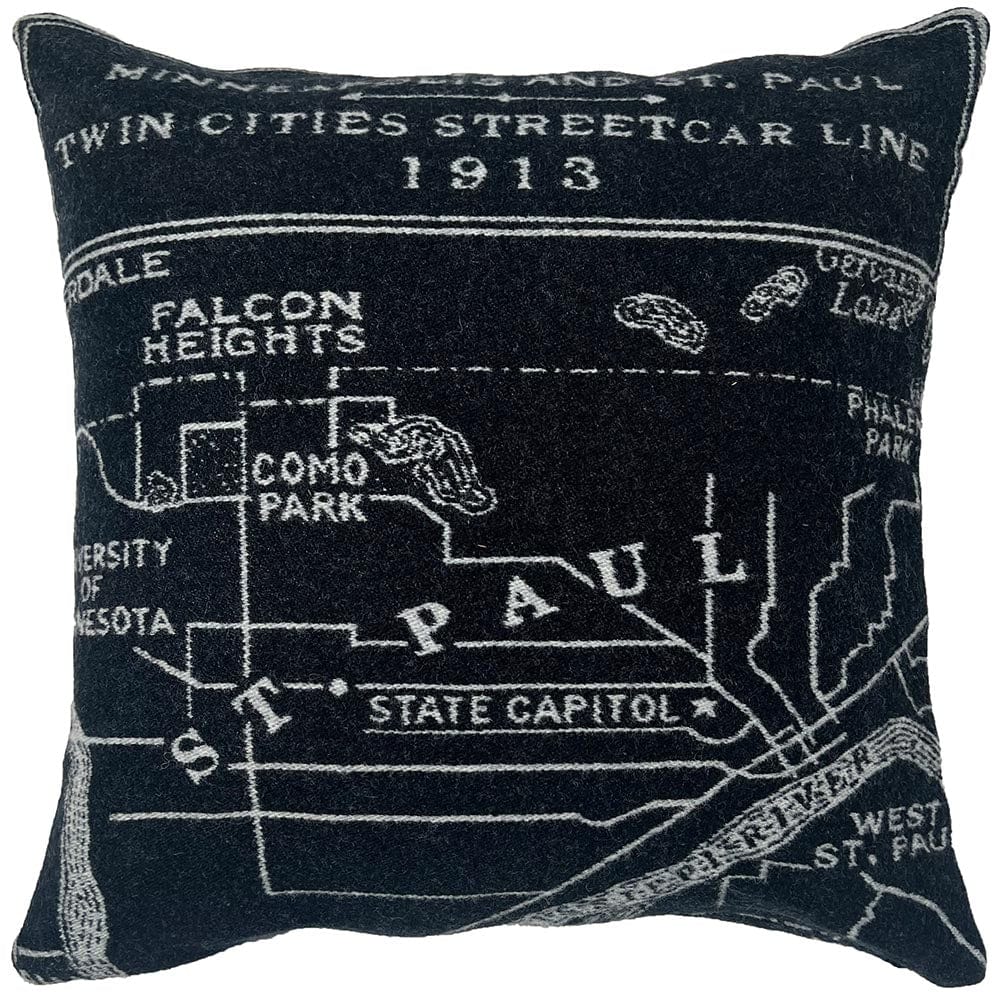 Minneapolis-Saint Paul Map Pillow Case Minneapolis-Saint Paul active Current Dry clean or hand wash Sale