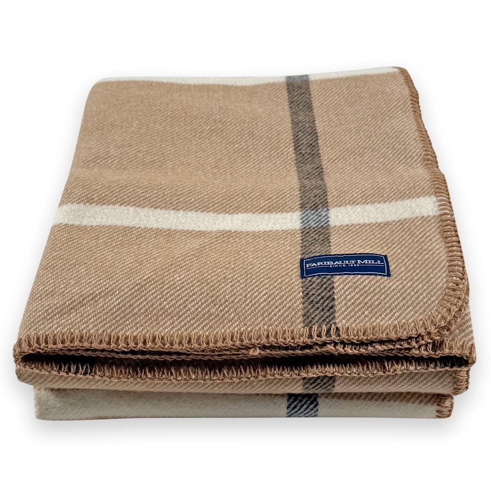 Windowpane Plaid Wool Throw - Beige active Current Full Price group-gallery New Lower Price Sale