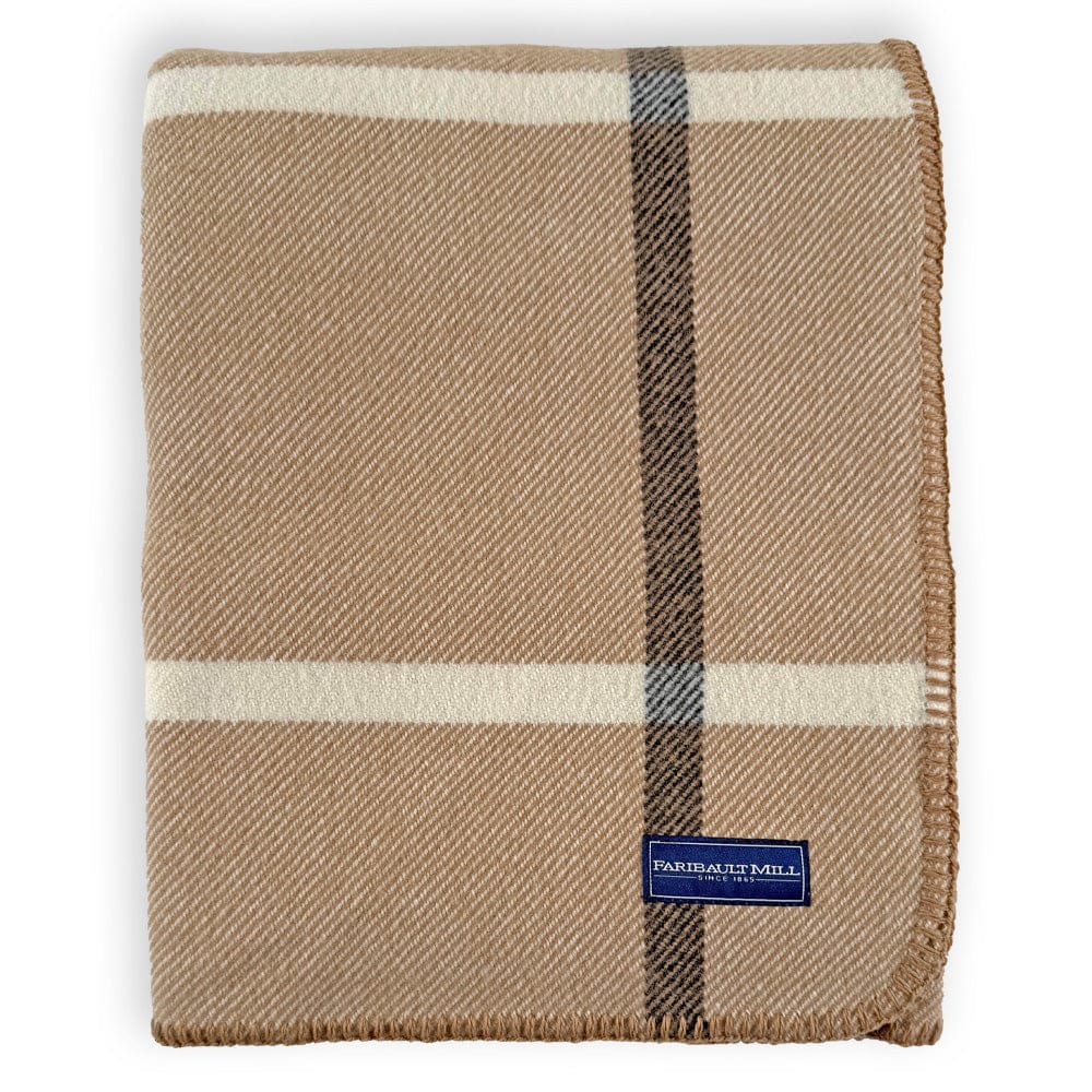 Windowpane Plaid Wool Throw - Beige active Current Full Price group-gallery New Lower Price Sale