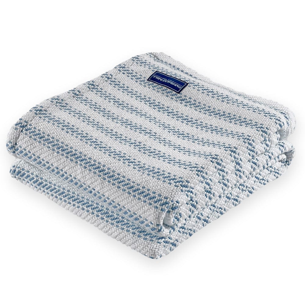 Dockside Cotton Throw - Denim 48" x 70" active Current Dockside Cotton Throw group-gallery machine washable Sale Stripes