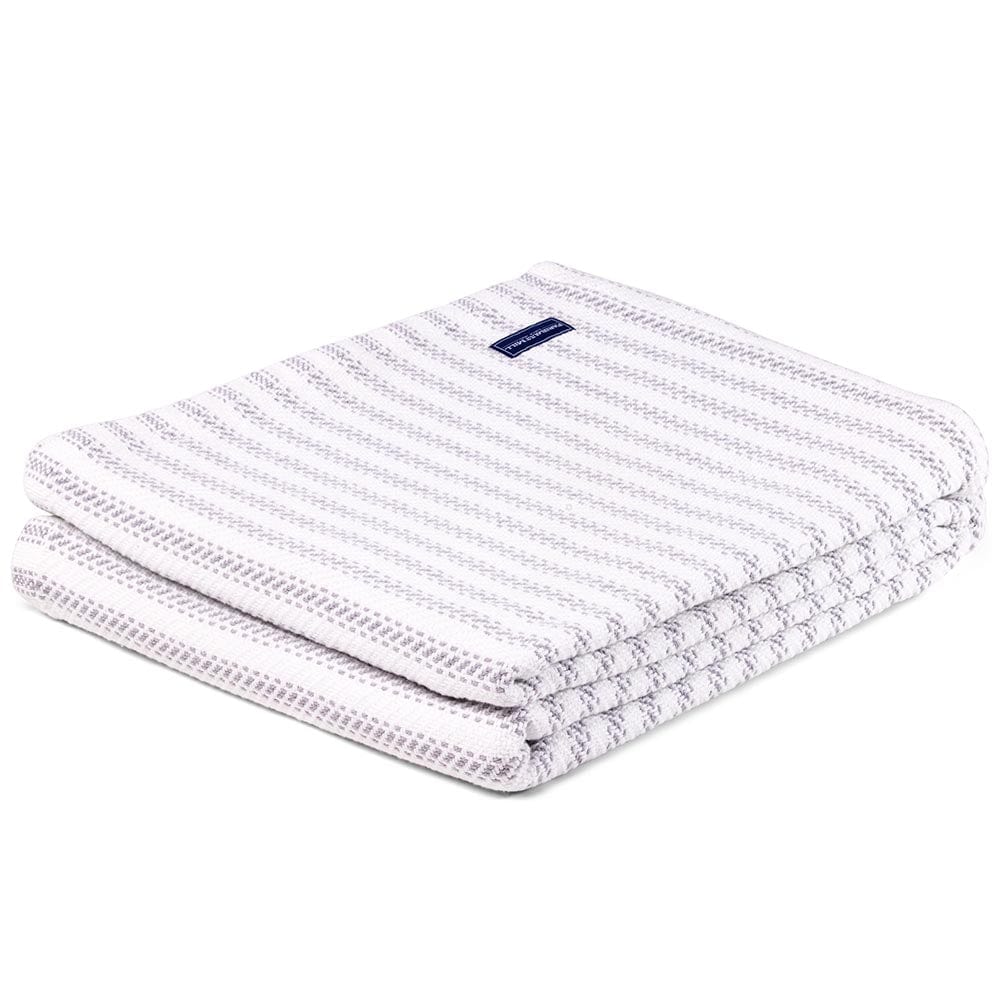 Winona Cotton Blanket Dove Gray active Full group-gallery King machine washable Queen Stripes Twin