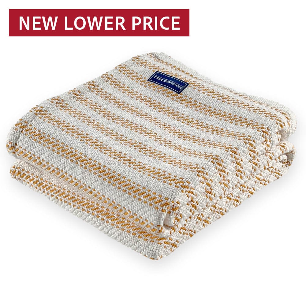 Dockside Cotton Throw Mustard active Current group-gallery machine washable Sale Stripes