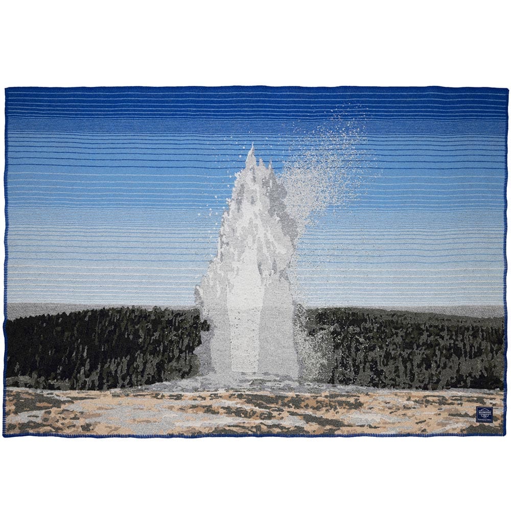 Yellowstone National Park Wool Throw Blue active Current Dry clean or hand wash Full Price