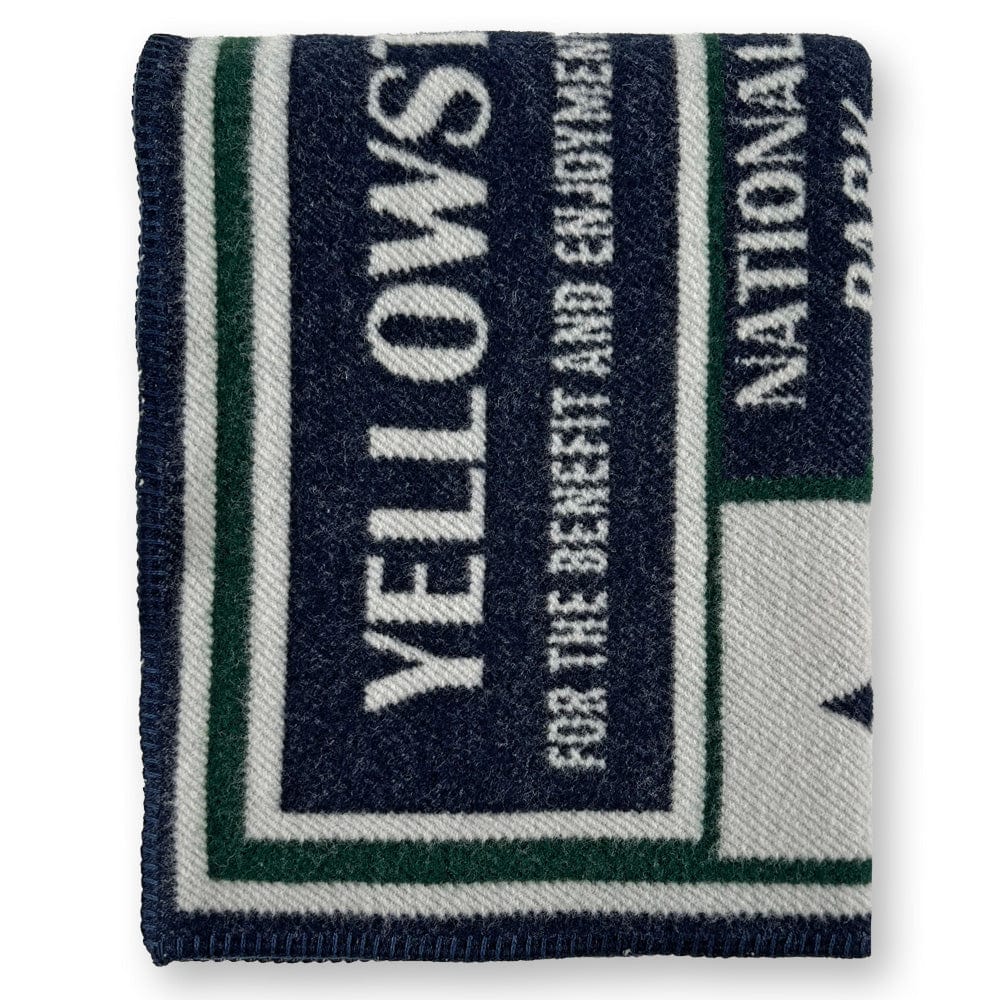 Yellowstone National Park Map Wool Throw active Current Dry clean or hand wash Full Price