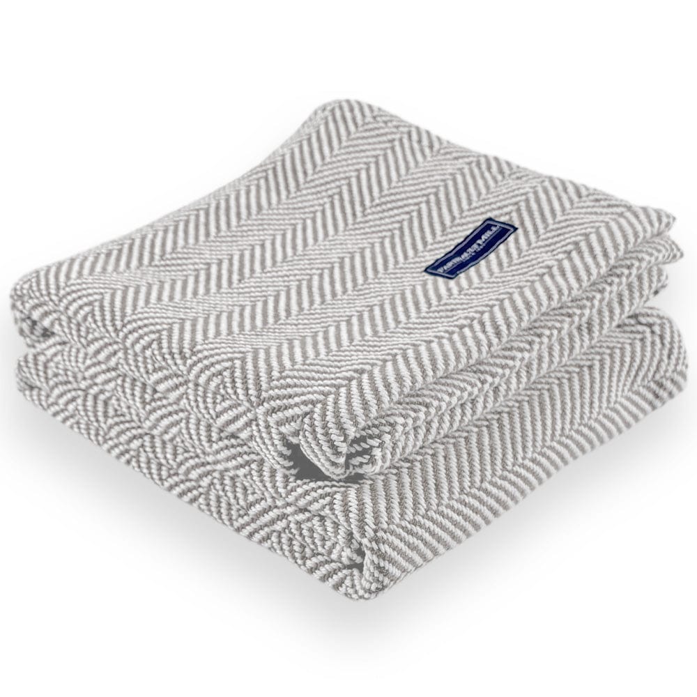 Brahms Mount 42" x 69" Penobscot Cotton Throw - Dove Gray