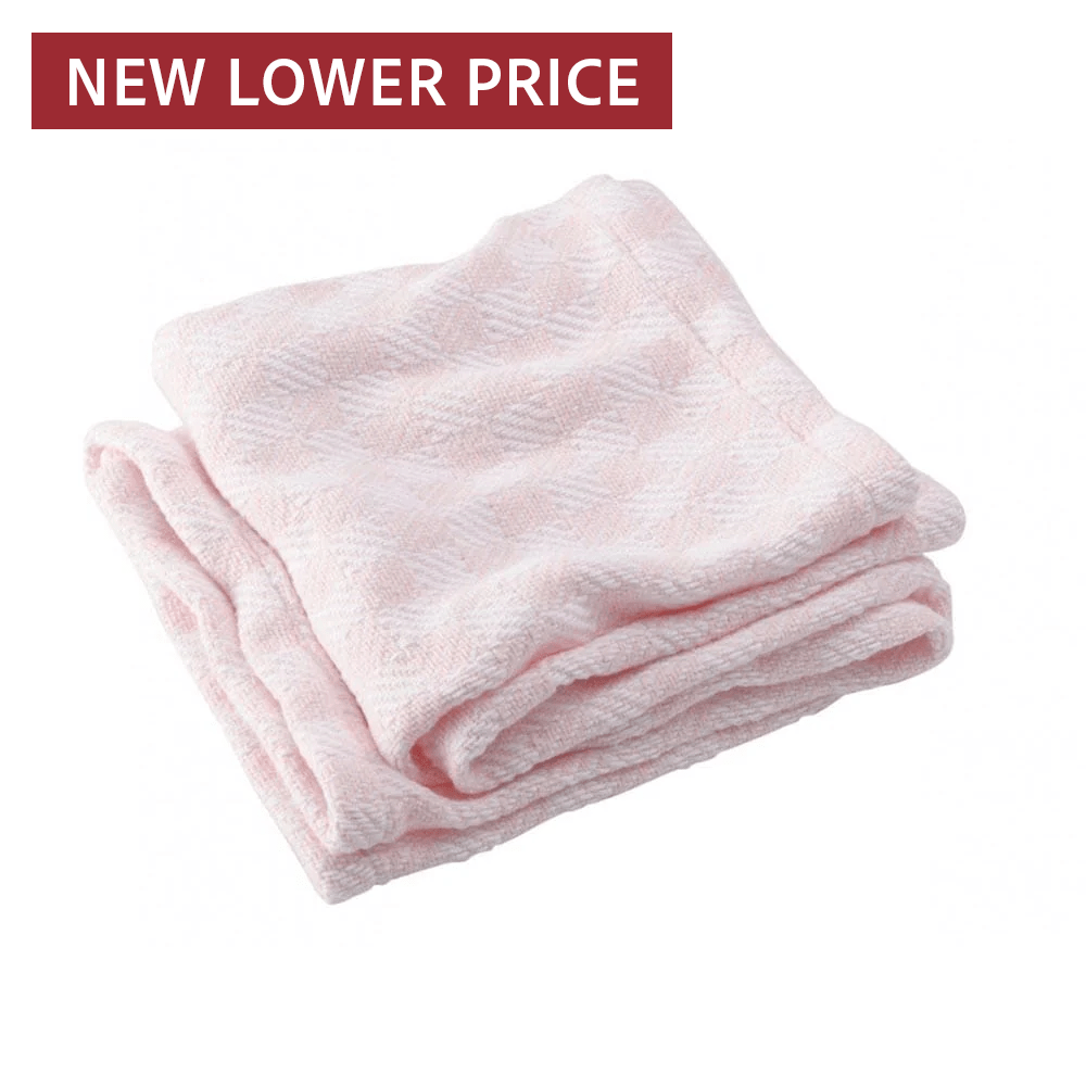 Pogonia Cotton Baby Blanket Pogonia Pale Pink active Current group-gallery machine washable Patterns & Plaids personalization Sale