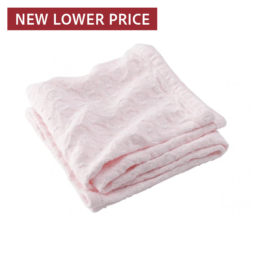 Sandpiper Cotton Baby Blanket Pale Pink active Current group-gallery machine washable personalization Sale Solids