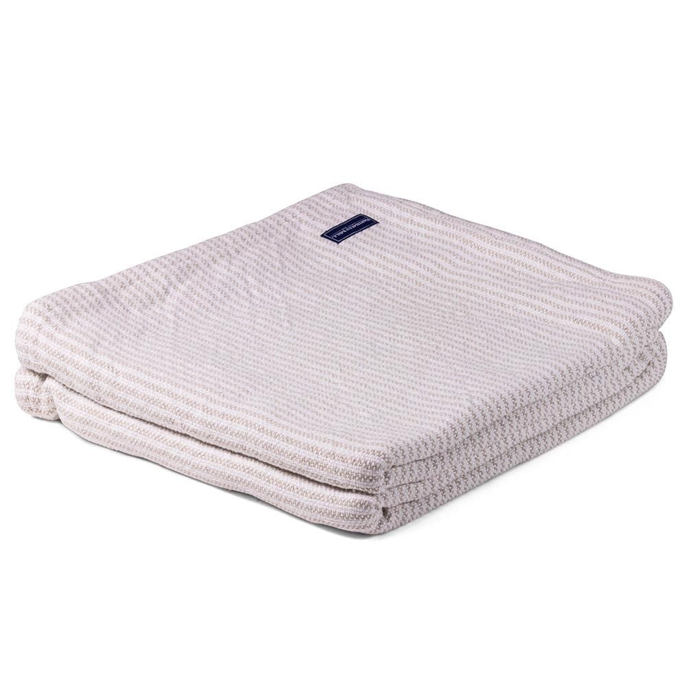 Brahms Mount White/Oyster / Twin Winslow Cotton Blanket