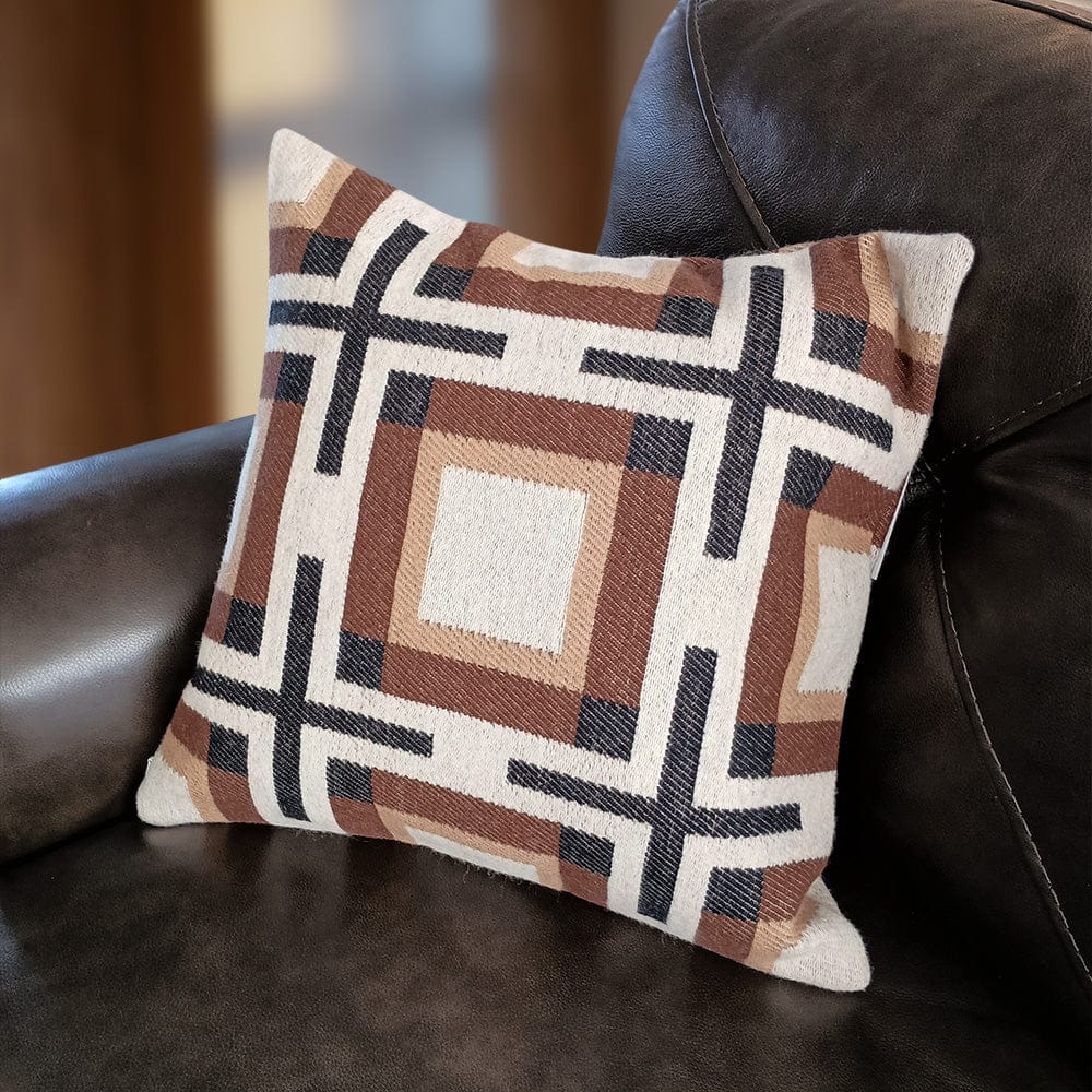 Faribault Mill 20" x 20" Frank Lloyd Wright Millard House Textile Block Pillow Case