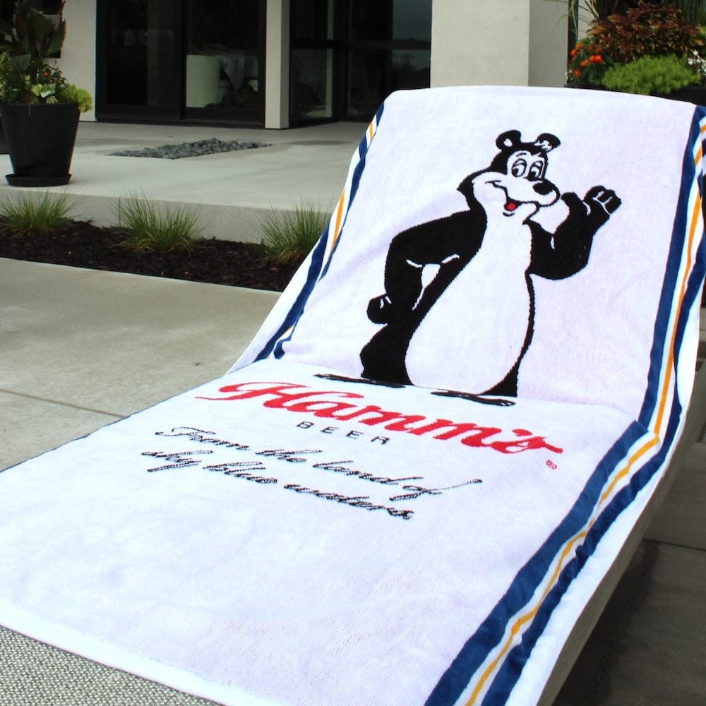 Faribault Mill 34" x 70" Hamm's Beer Bear Towel
