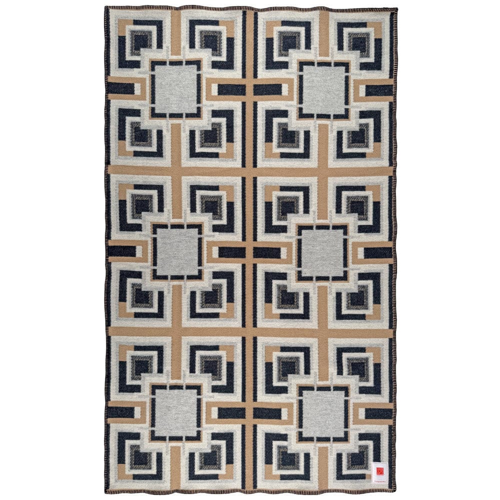 Faribault Mill 42" x 65" Frank Lloyd Wright Ennis House Textile Block Wool Throw