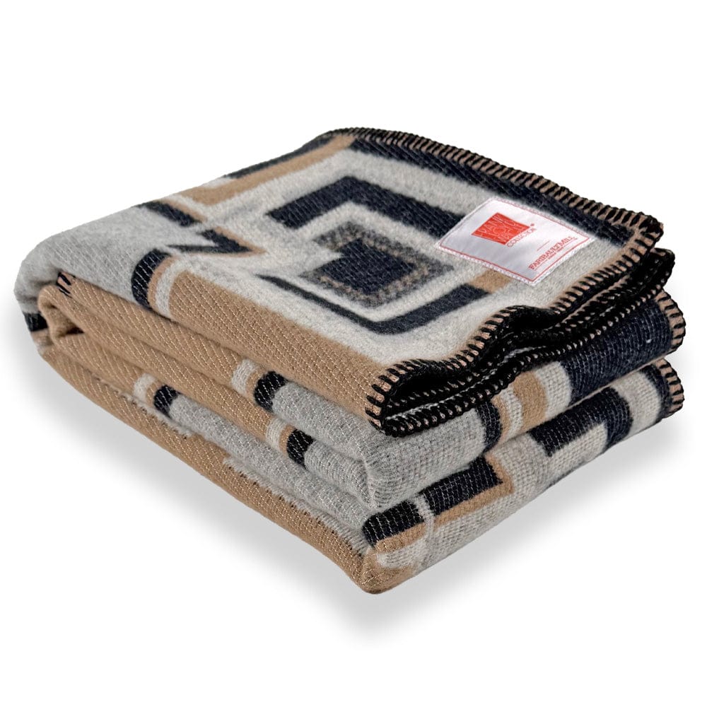 Faribault Mill 42" x 65" Frank Lloyd Wright Ennis House Textile Block Wool Throw