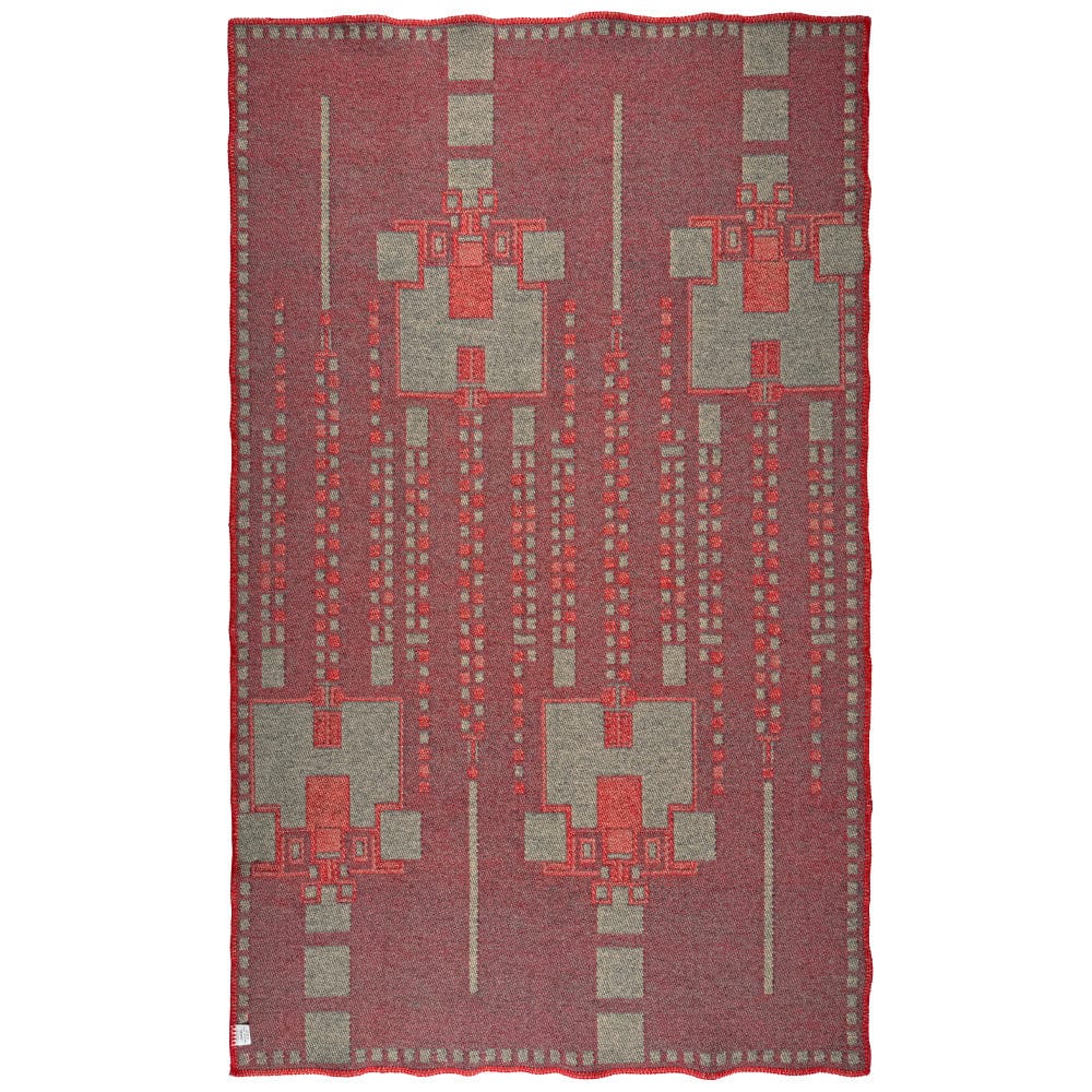 Faribault Mill 42" x 65" Frank Lloyd Wright Hollyhock House Rug Wool Throw