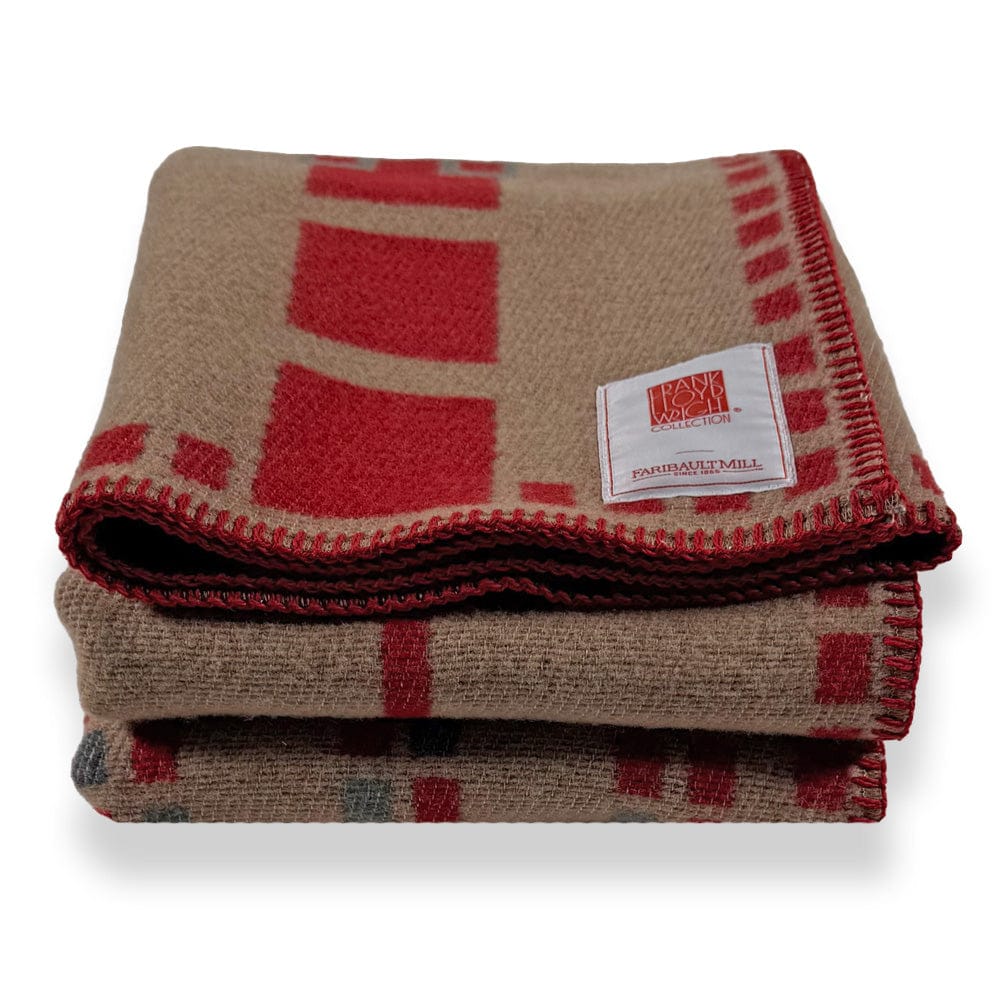 Faribault Mill 42" x 65" Frank Lloyd Wright Hollyhock House Rug Wool Throw